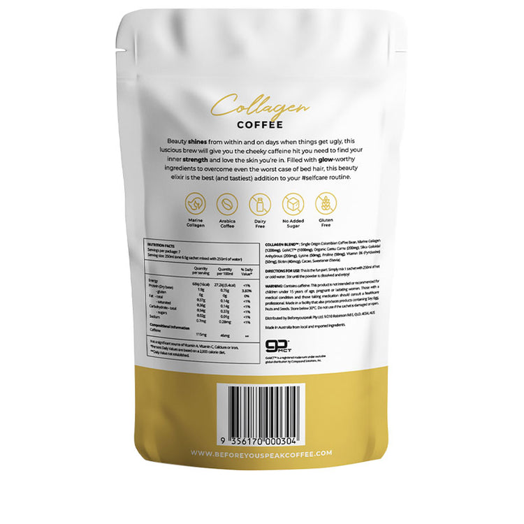 Beforeyouspeak Collagen Coffee - Mocha (7 serves)