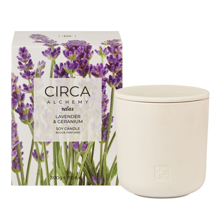 CIRCA Alchemy Relax - Lavender & Geranium Soy Candle 300g