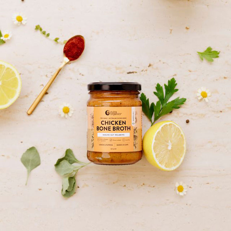 Nutra Organics Chicken Bone Broth Concentrate - Lemon & Paprika 250g