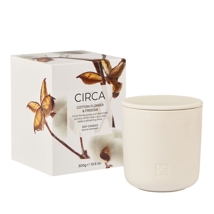CIRCA Cotton Flower & Freesia Soy Candle 300g
