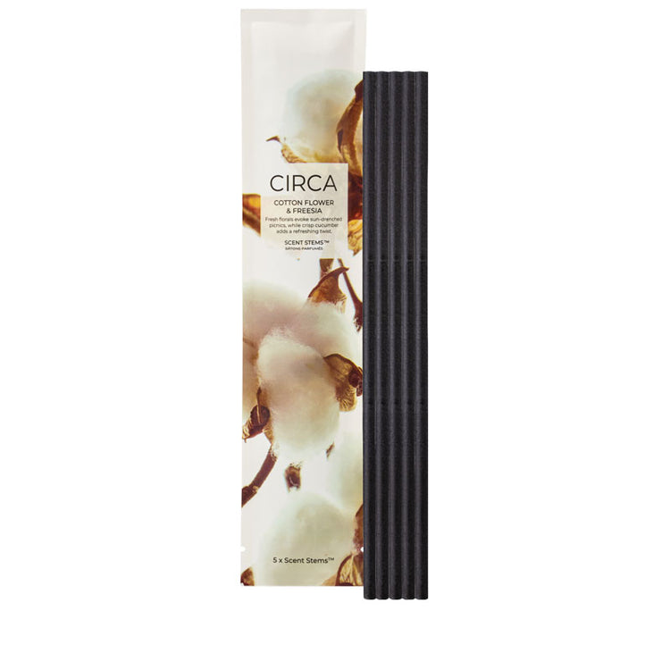 CIRCA Cotton Flower & Freesia 5 Replacement Scent Stems