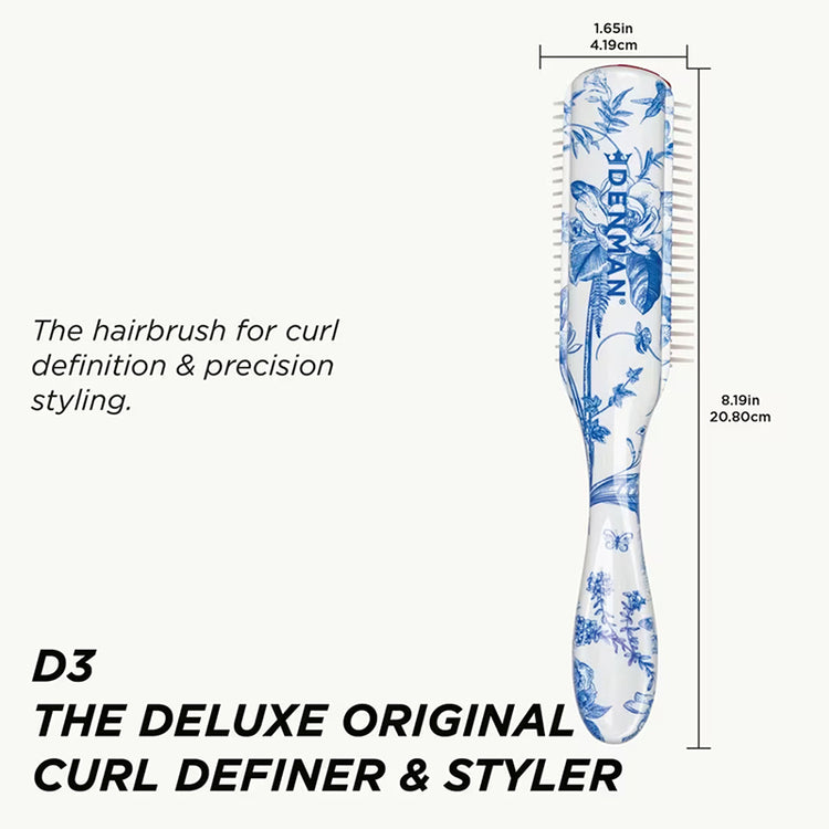 Denman D3 7 Row Styler Blue Belle Brush