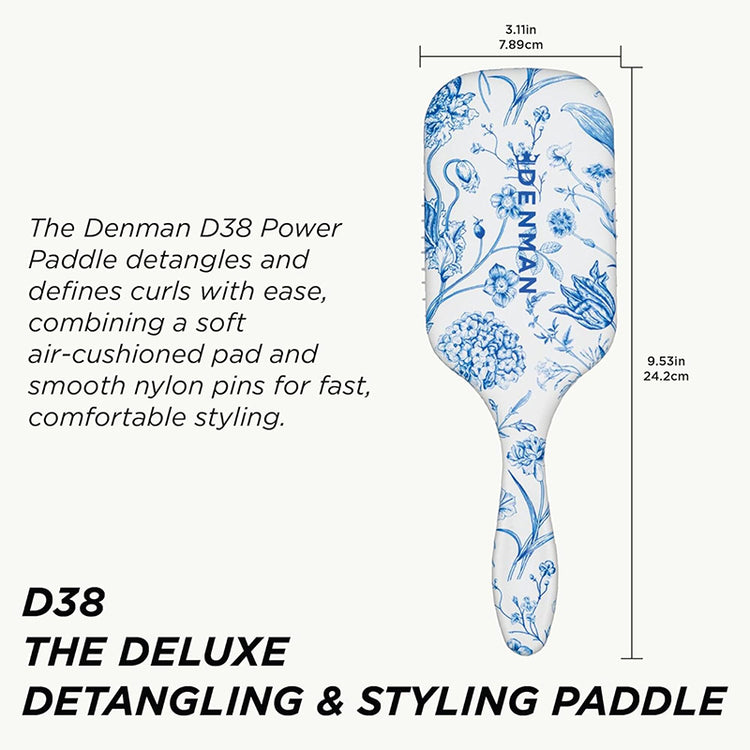 Denman D38 Blue Belle Power Paddle Brush