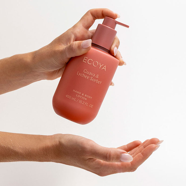 Ecoya Hand & Body Lotion - Guava & Lychee Sorbet 450ml