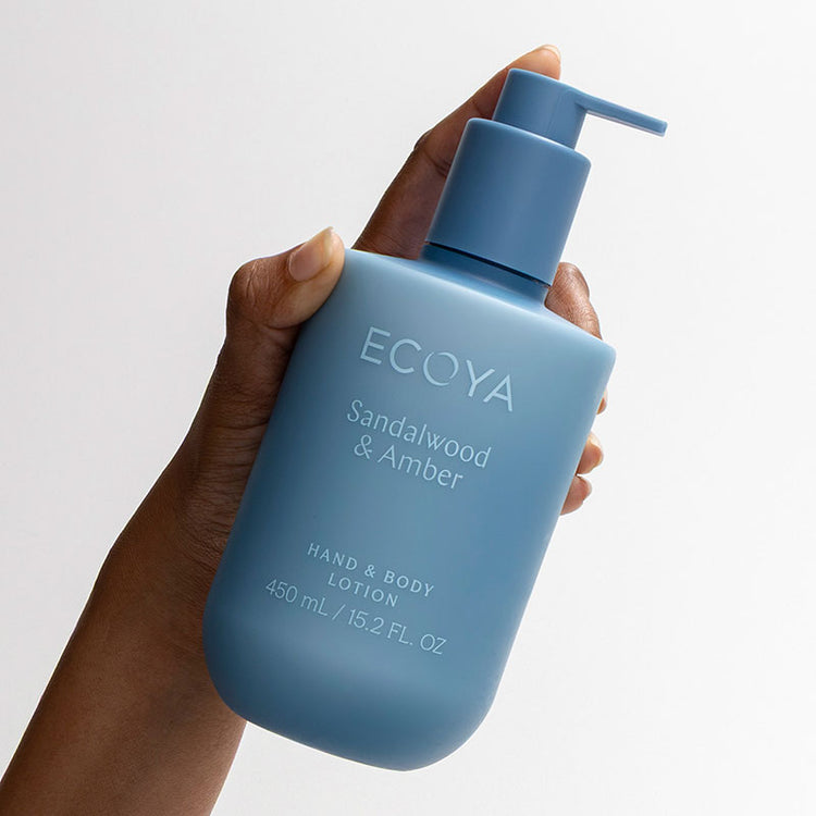 Ecoya Hand & Body Lotion - Sandalwood & Amber 450ml