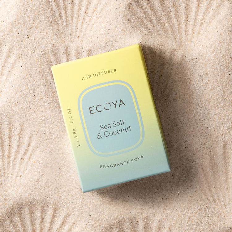 Ecoya Car Diffuser Pods - Sea Salt & Coconut