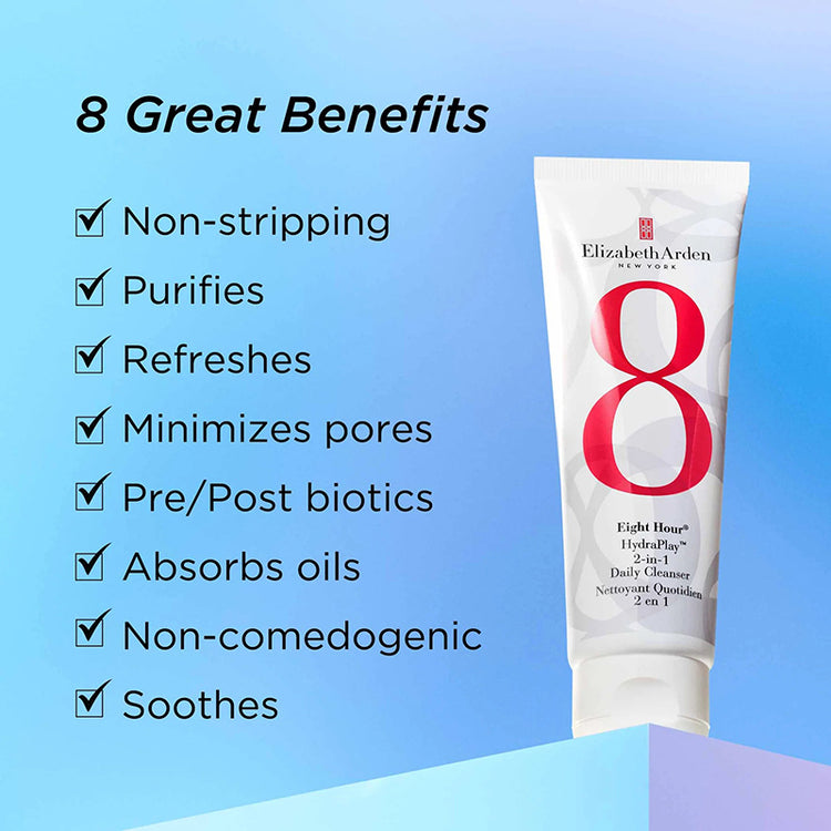 Elizabeth Arden Eight Hour HydraPlay 2-in-1 Daily Cleanser 125ml