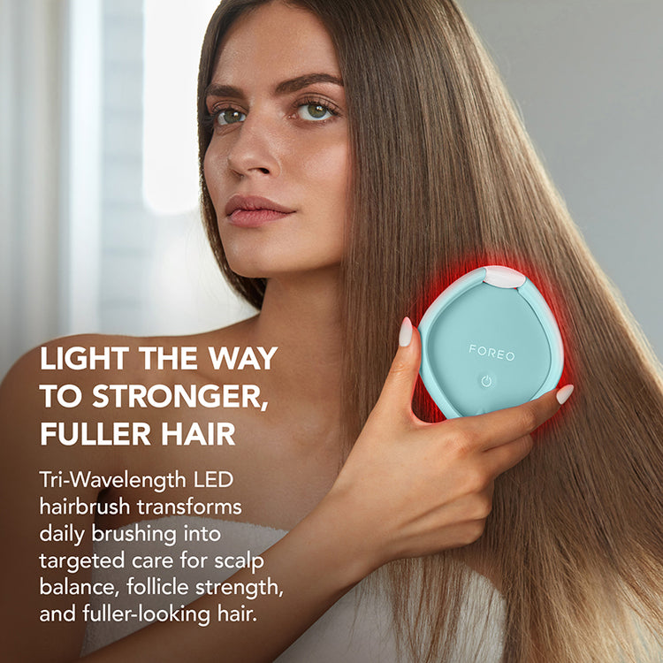 FOREO FLIP Play Advanced LED Light Hairbrush - Ice Ice Baby!
