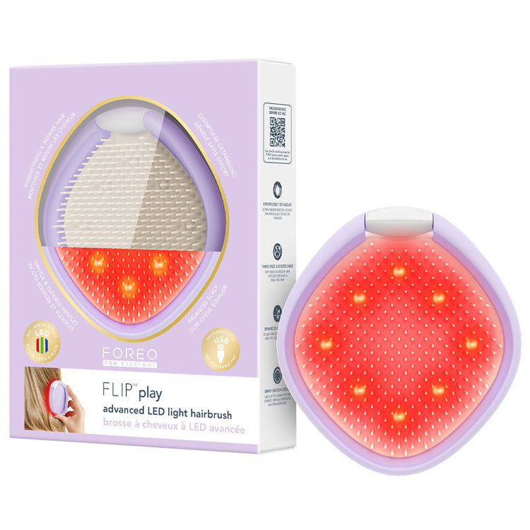 FOREO FLIP Play Advanced LED Light Hairbrush - I Lilac You!