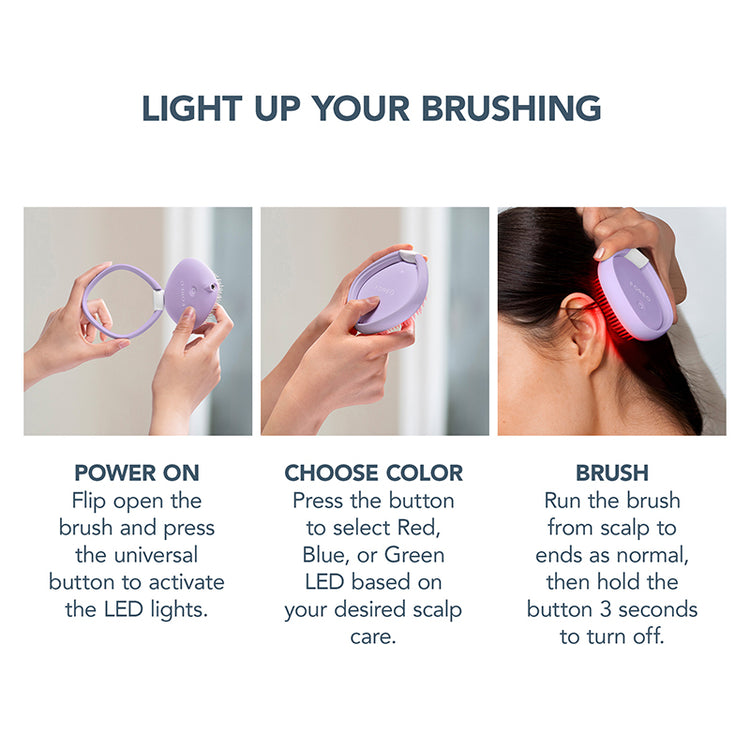 FOREO FLIP Play Advanced LED Light Hairbrush - I Lilac You!