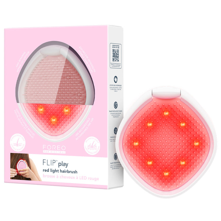 FOREO FLIP Play Red Light Hairbrush - Tickle Me Pink!