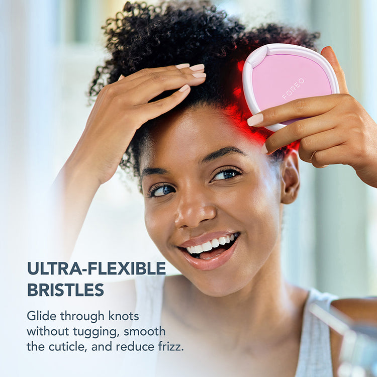 FOREO FLIP Play Red Light Hairbrush - Tickle Me Pink!