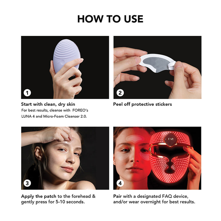 FOREO FAQ Microneedling Anti-Wrinkle Hyaluronic Acid Patches For Forehead (3 Patches)
