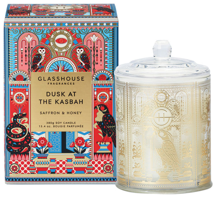 GLASSHOUSE FRAGRANCES Dusk at the Kasbah 380g Triple Scented Soy Candle