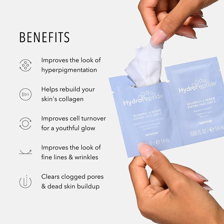 Hydropeptide Resurface and Repair Peptide Pads - 30 Pads