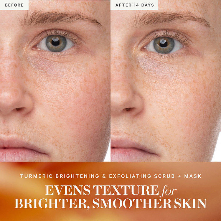 KORA Organics Turmeric Brightening & Exfoliating Mask + Scrub 100ml