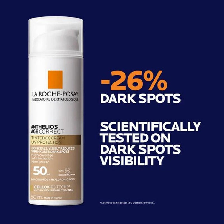 La Roche Posay Anthelios Age Correct Tinted CC Cream SPF50+ 50ml
