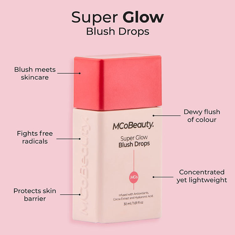 MCoBeauty Super Glow Blush Drops - Peachy Pink 30ml