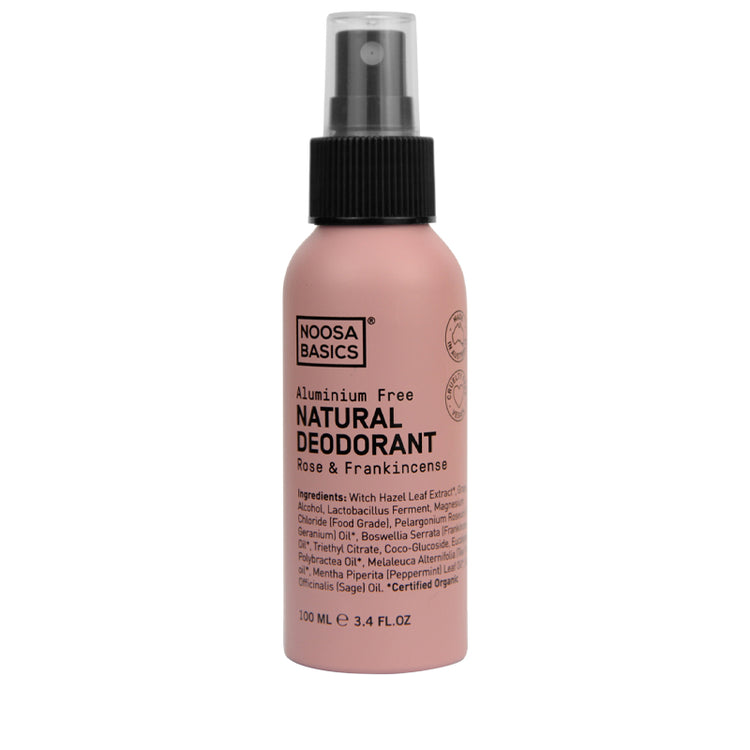 Noosa Basics Natural Deodorant Spray - Rose & Frankincense 100ml
