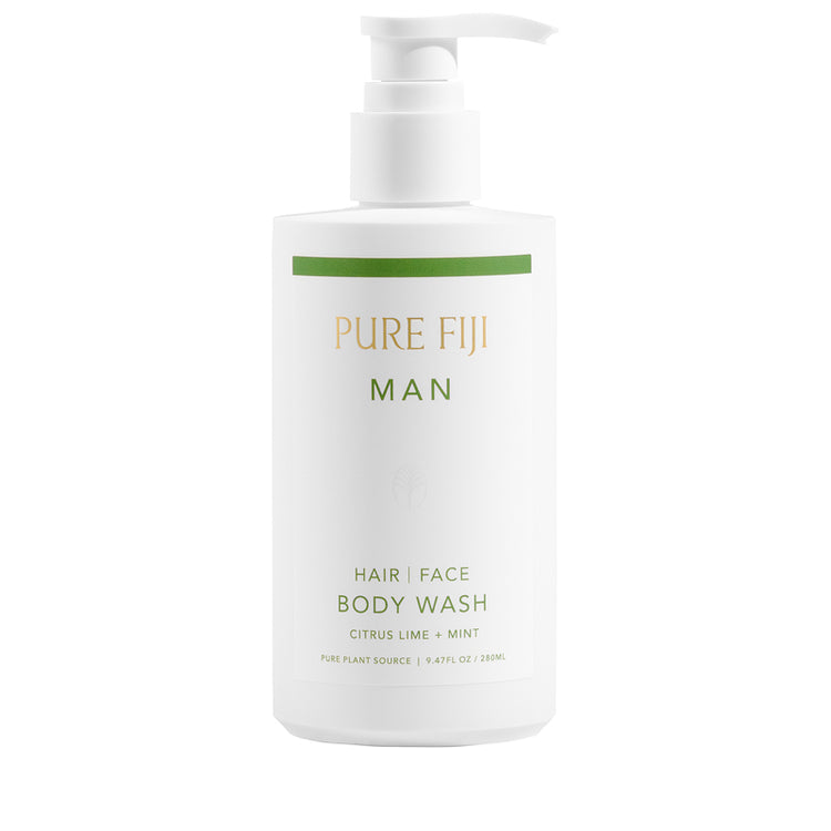 Pure Fiji MAN Hair Face & Body Wash 280ml - Citrus Lime & Mint 280ml