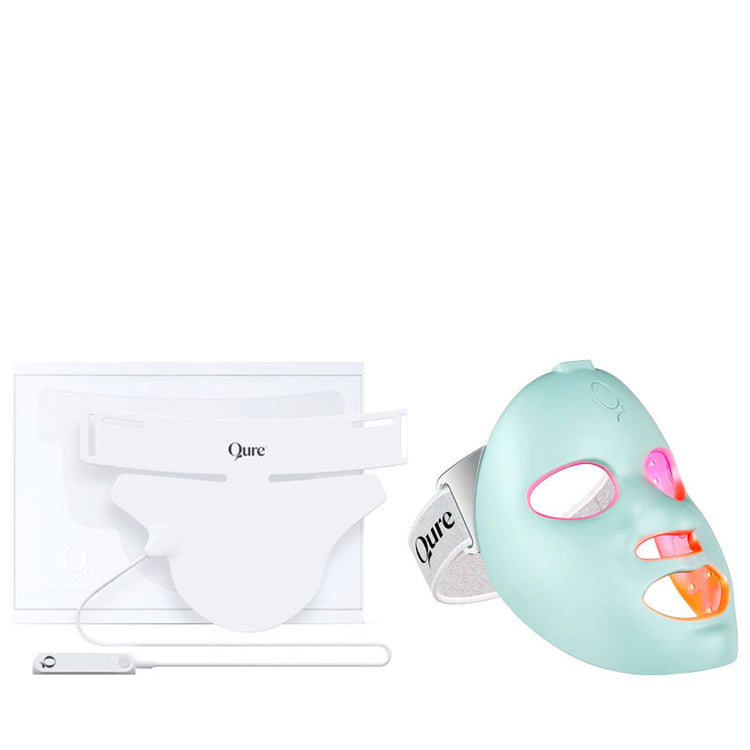 Qure Skincare Q-Rejuvalight Pro LED Mask + Neck & Decolletage LED System Bundle