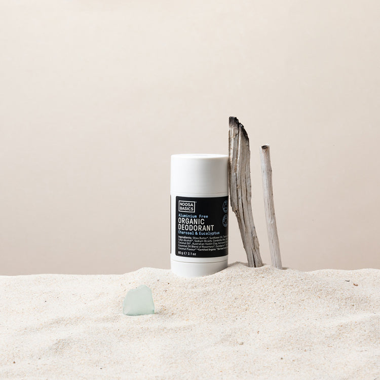 Noosa Basics Organic Deodorant Stick - Charcoal & Eucalyptus 60g