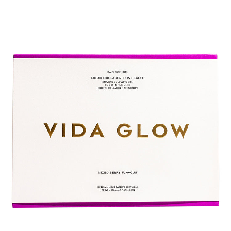 Vida Glow Liquid Collagen Skin Health - Mixed Berry 15 x 12.5ml