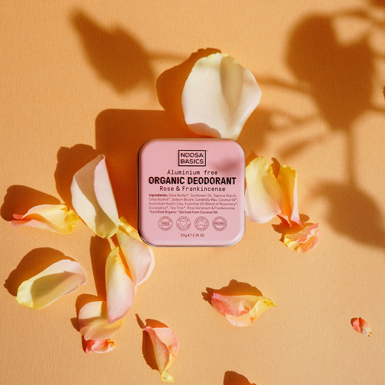 Noosa Basics Organic Deodorant Tin - Rose & Frankincense 50g