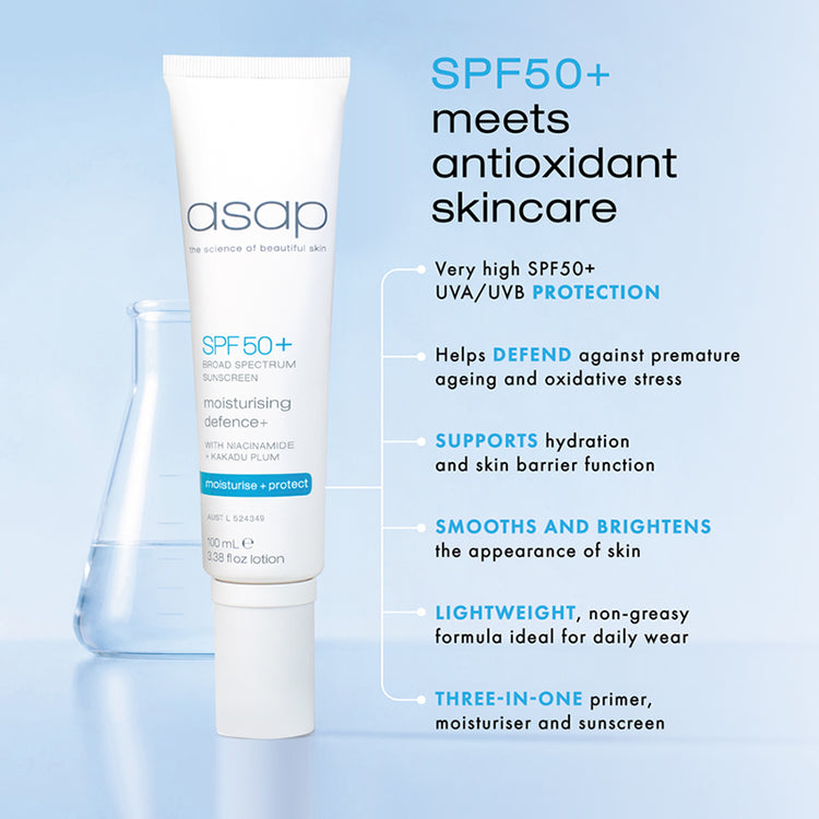 ASAP SPF50+ Moisturising Defence+ 100ml