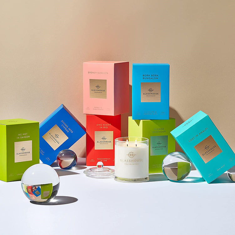 GLASSHOUSE FRAGRANCES One Night in Rio 60g Triple Scented Soy Candle