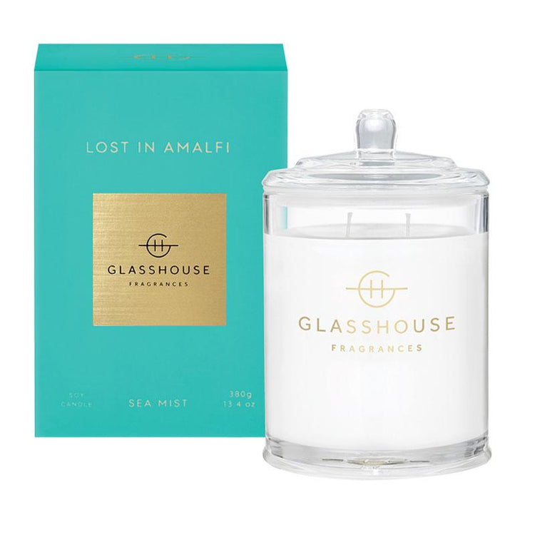 GLASSHOUSE FRAGRANCES Lost in Amalfi 380g Triple Scented Soy Candle