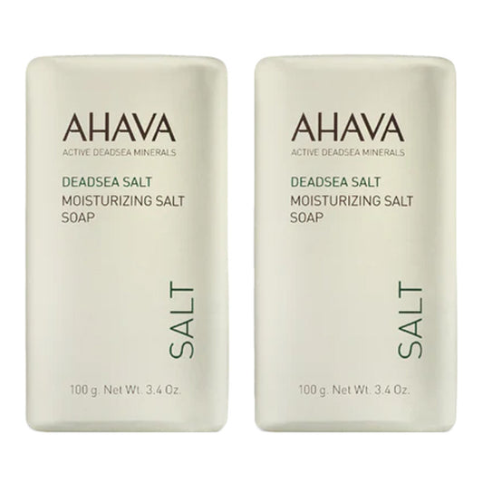 AHAVA Deadsea Salt Moisturizing Salt Soap Duo (2 x 100g)