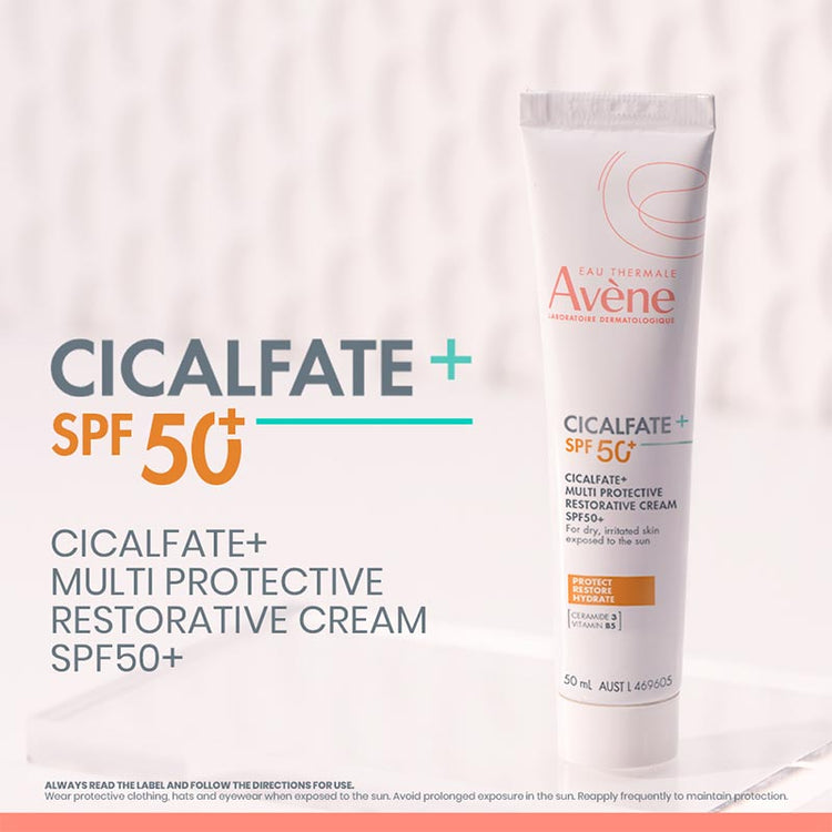Avene Cicalfate+ Multi Protective Restorative Cream SPF50+ 50ml - For dry, irritated skin