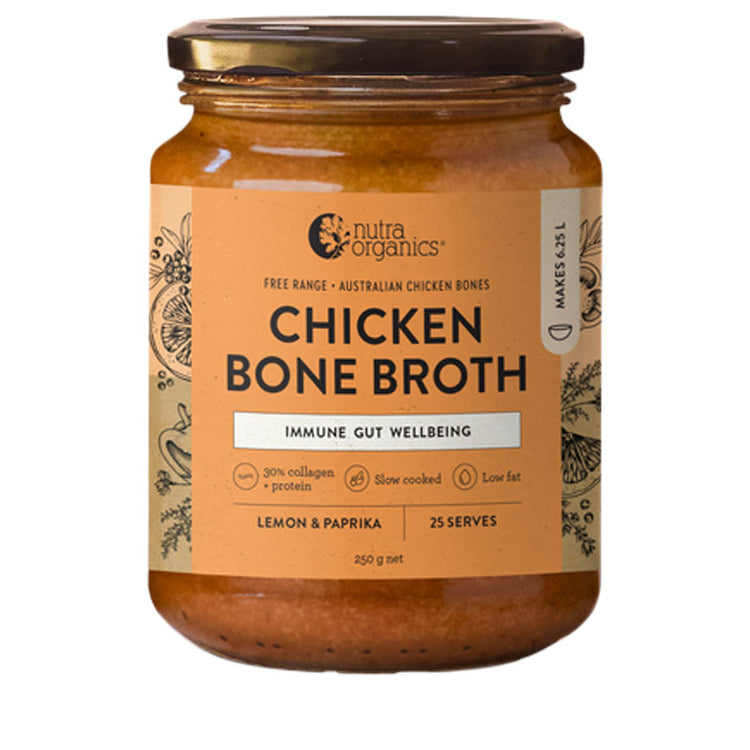 Nutra Organics Chicken Bone Broth Concentrate - Lemon & Paprika 250g