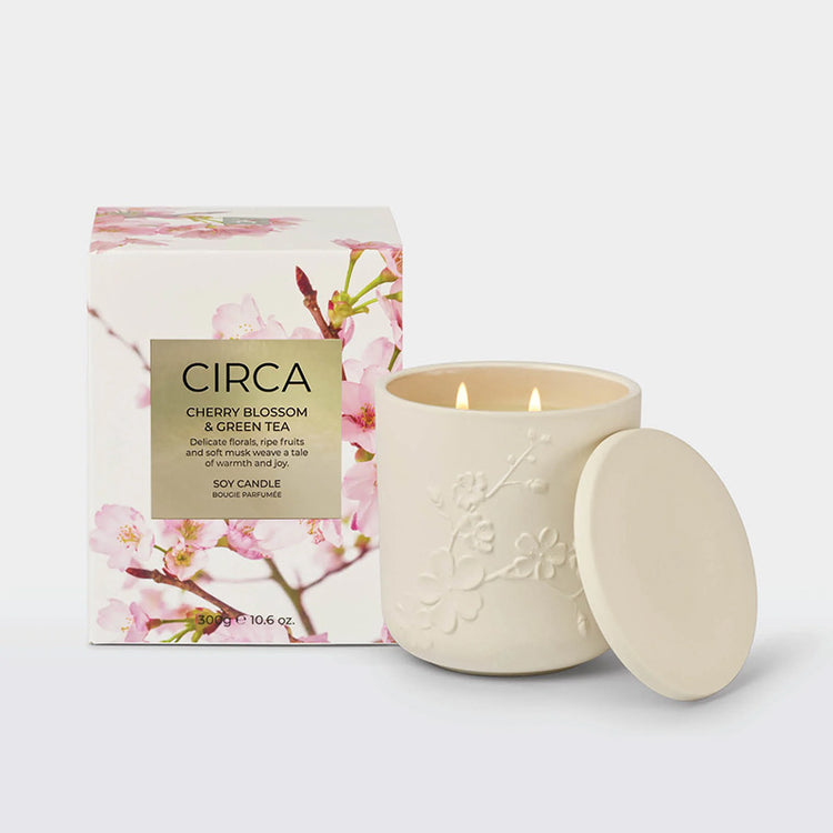 CIRCA Cherry Blossom & Green Tea Soy Candle 300g
