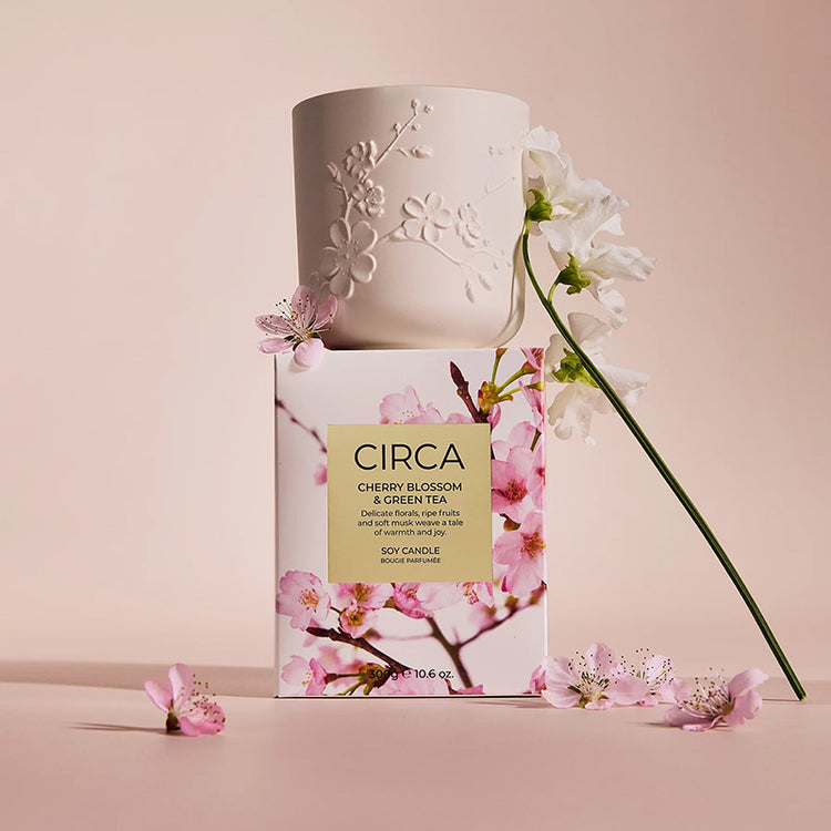 CIRCA Cherry Blossom & Green Tea Soy Candle 300g