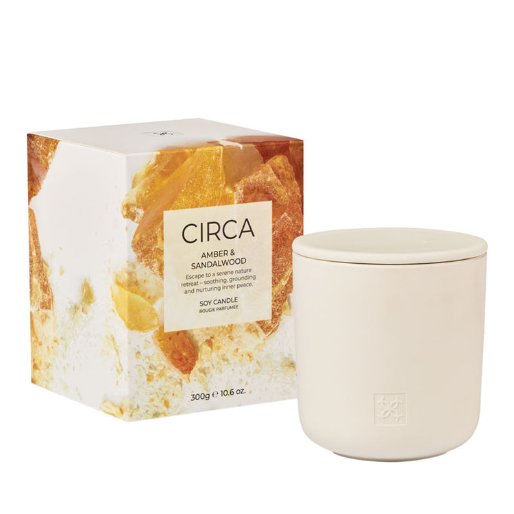 CIRCA Amber & Sandalwood Soy Candle 300g