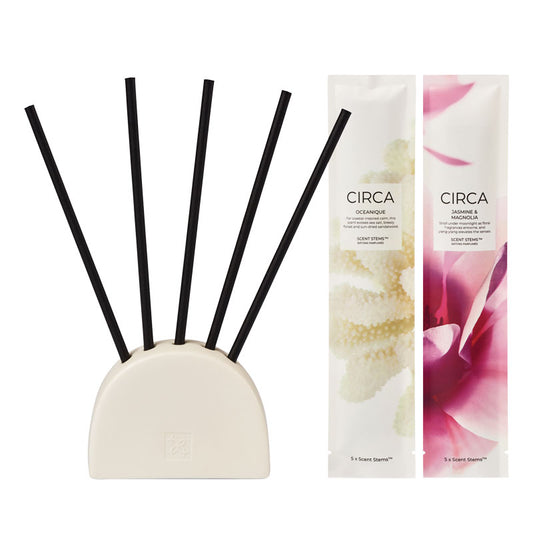 CIRCA Oceanique + Jasmine & Magnolia Scent Stems Duo