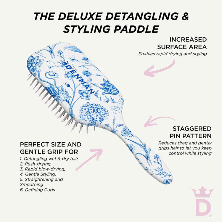 Denman D38 Blue Belle Power Paddle Brush