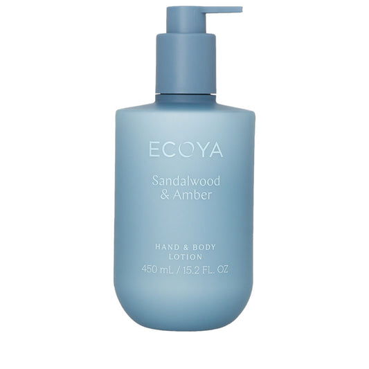 Ecoya Hand & Body Lotion - Sandalwood & Amber 450ml