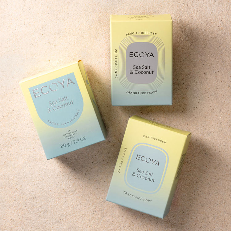 Ecoya Car Diffuser Pods - Sea Salt & Coconut