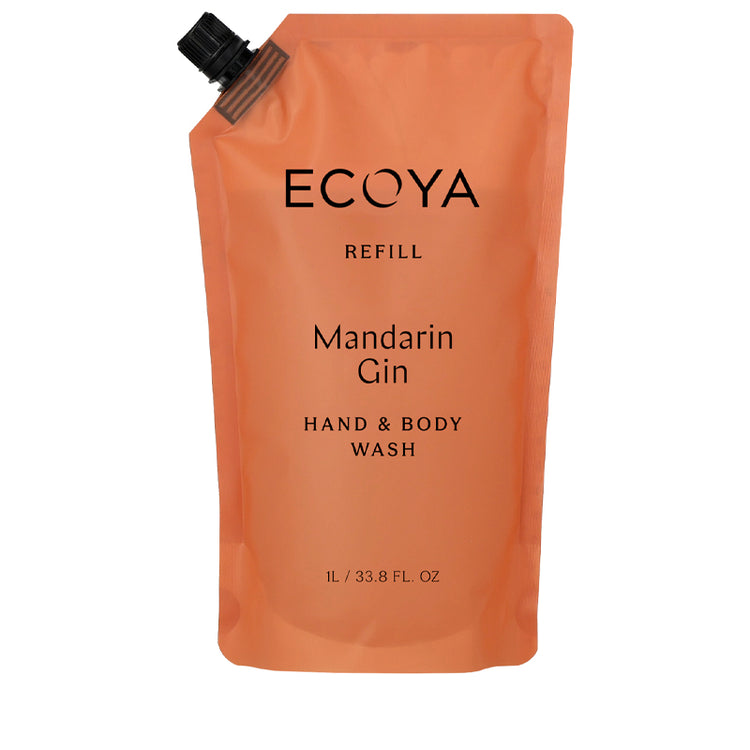 Ecoya Hand & Body Wash Refill - Mandarin Gin 1L