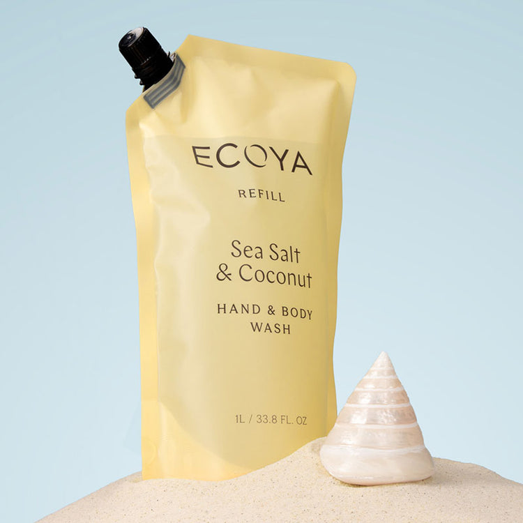 Ecoya Hand & Body Wash Refill - Sea Salt & Coconut 1L