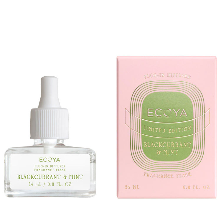 Ecoya Plug-In Diffuser Fragrance Flask - Blackcurrant & Mint 24ml