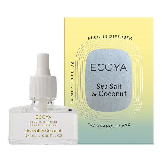 Ecoya Plug-in Fragrance Flask - Sea Salt & Coconut 24ml