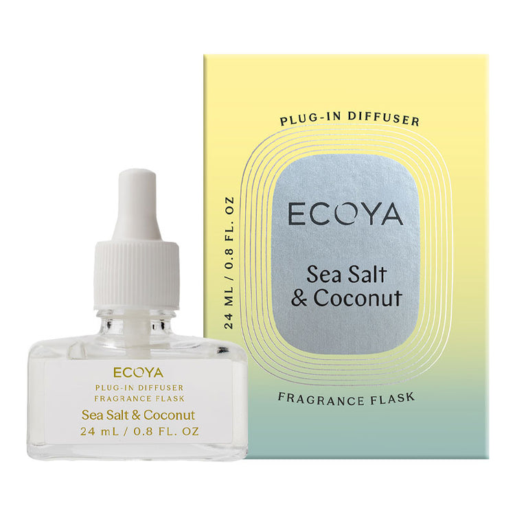Ecoya Plug-in Fragrance Flask - Sea Salt & Coconut 24ml