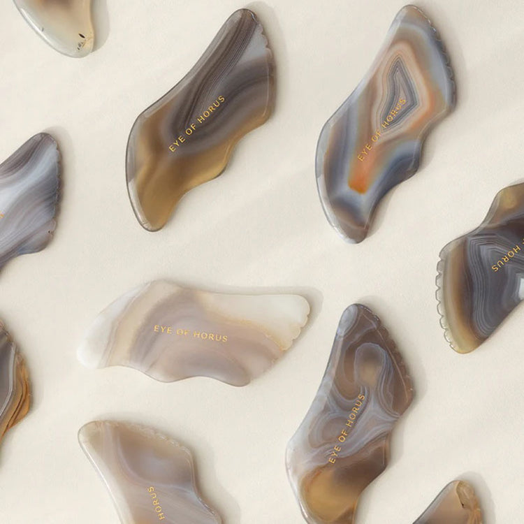 Eye of Horus Agate Gua Sha