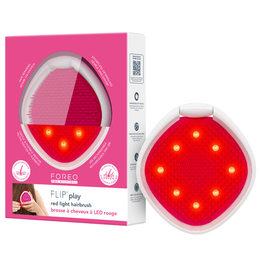 FOREO FLIP Play Red Light Hairbrush - Cherry Up!