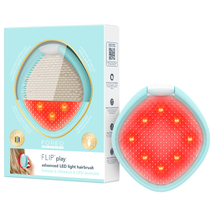 FOREO FLIP Play Advanced LED Light Hairbrush - Ice Ice Baby!