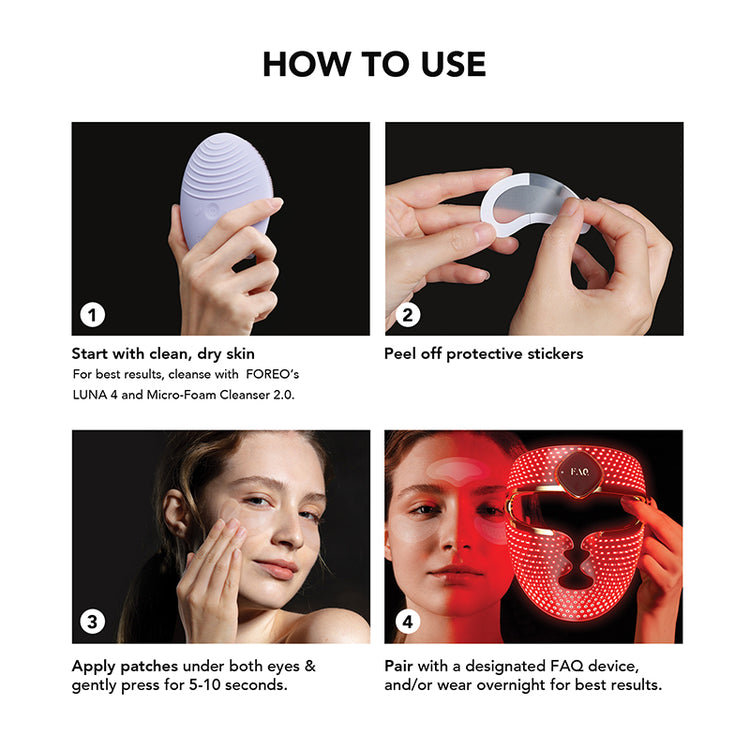FOREO FAQ Microneedling Anti-Wrinkle Hyaluronic Acid Patches For Under Eyes (3 Pairs)